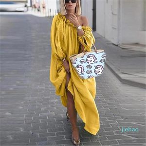 Moda - Lato Kobiet Plus Size Sukienka Solidna Kolor List Drukowane Różne Style Sukienka Odzież damska Luksusowe Designer Sukienki