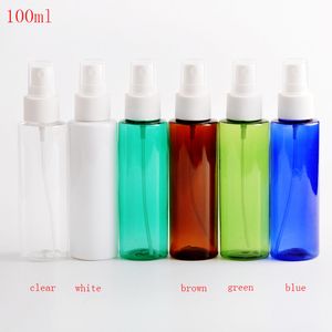 Wholesale small plastic spray bottles for sale - Group buy 100ml X empty blue plastic spray bottle with pump cc small travel cosmetic packaging fine Mist container