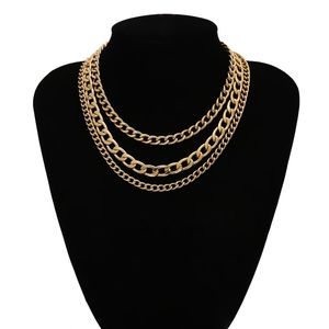 Hip Hop Tassel Multilayer Women Naszyjnik Pendant Punk Łańcuch Link Proste imprezowe ciało biżuterii Link Prezent 2020 Hurt