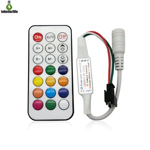 DC 5-24V LED Pixel Strip Controller RF 21KEYS 14 مفاتيح وحدة تحكم 3PIN لـ WS2812B WS2811 بكسل مصباح الشريط