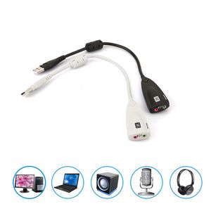 Cartão de som USB externo 7.1 Canal 3D Adaptador de áudio 3.5mm substituição de fone de ouvido para o caderno de desktop de PC JK2008KD