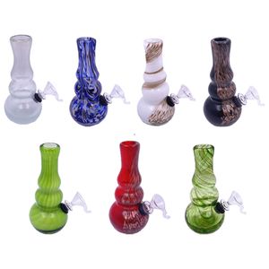 Portable Mini Hookahs Soft Glass Water Bongs DAB Rigs för torr ört tobaksrökning