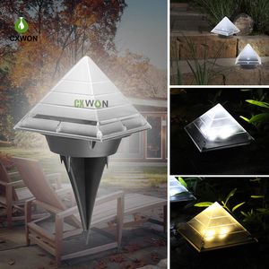 Pyramid Lampa słoneczna na zewnątrz wodoodporne światła LED LED LED LED Lights for Walkway Trainscape Ścieżka słoneczna