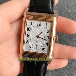 ベストバージョンMG Reverso Flip両面の双方の時間帯3842520白いダイヤルCal A 機械的な手巻きメンズウォッチローズゴールドの時計