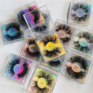 Fashion 25mm 27mm 8D Faux Mink False Eyelashes Long Fluffy Wispies Eyelashes Extension Cruelty-free Handmade Lashes Eye Makeup