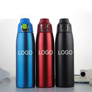 Custom 32oz Large Capacity Double Wall Space Water Bottle Outdoor Portable Hiking Camping Jogging Insulated Thermos