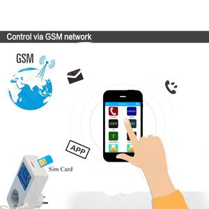 Freeshipping 16A GSM Gniazdo SMS SMS Off Alarm Outlet Przekaźnik Smart Switch Pilot Inteligentny regulator czujnika temperatury