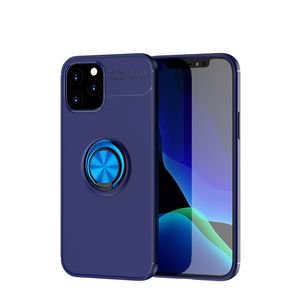 Роскошные противоударные чехлы из ТПУ для iphone 15 14 13 12 11 Pro Max XS XR с металлическим кольцом-держателем комбинированный чехол для телефона