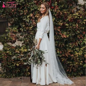 Wholesale romantic country for sale - Group buy Simple Beautiful Tuscan Wedding Dresses Intensely Romantic Country Maxi Bridal Gowns V Neck Split Robe de soiree ZW180