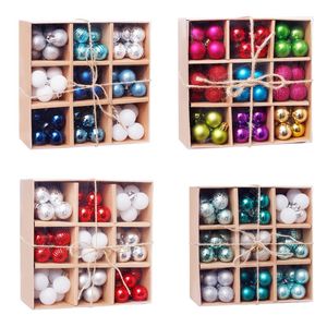 99pcs/lot Christmas Balls 3cm Xmas Tree Hanging Ball Xmas Tree New Year Hanging Balls Champagne Red Blue Green