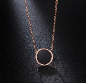 Комплект ювелирных изделий из титановой стали 316L, розовое золото, черная эмаль, кольцо, серьги, ожерелье Set216z