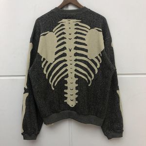 Esqueleto do osso Crewneck Moletons Homens Mulheres 1: 1 Melhor Qualidade Pullovers Oversize KAPITAL Hoodie Streetwear Harajuku