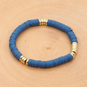 Polymer Clay Disc Heishi Perlen Armbänder Frauen Schmuck 2020 Mode Sommer Strand Armband Hohe Qualität Gold Farbe Perlen