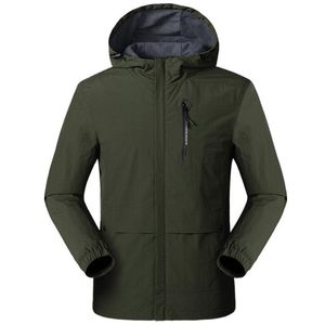 New Jacket Men Spring Autumn Thin Single-layer Fleece Waterproof Casual Clothing Mens Outwear Breathable Windproof Rain Jackets