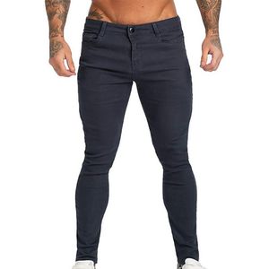 2020 homens elegantes calças de brim sólido calças motociclista magro magro encaixe reto jeans calças homens hip hop streetwear calças de lápis