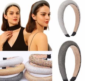 Bandas de cabelo de cristal brilhante acolchoado diamante Hoop headband 6 cores de cabelo da moda acessórios para mulheres 6 cores J1501 disponíveis