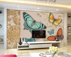 3D Photo Wallpaper 3d Animal Wallpaper European Pattern Color Butterfly Living Room Bedroom HD Decorative Beautiful Wallpaper