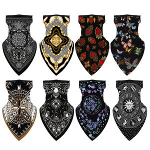 Riding mask Magic scarf Indian print butterfly sunblock neck fashion face mask riding outdoor earmuffs triangular towel designer face mask