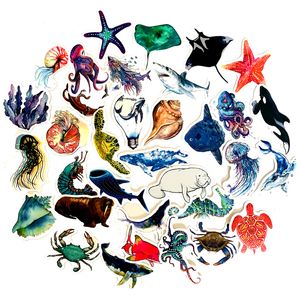 3Sets 150pcs Marine Animal Cartoon Aufkleber Wasserbecher Helm Notebook Washingtones Aufkleber