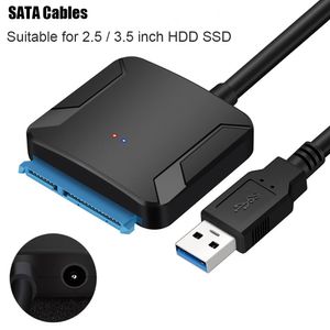 LOT 0.4m USB 3.0 SATA Cables Converter Male to 2.5 3.5 Inch HDD SSD Drive Wire Adapter Wired Convert Cables