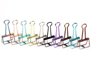 Wholesale skeleton binder clips for sale - Group buy Bronze Skeleton Binder Clips Hollow Out Long Paper Photo Clip Planner Notebook Clipers for Home Office