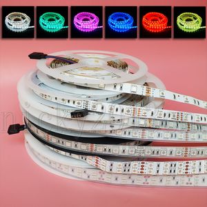 Super Bright 12V 24V 5050 RGB LED شريط ضوء مرن الشريط IP20 IP65 IP67 IP68 مقاوم للماء تغيير الألوان المتعددة لعيد الميلاد