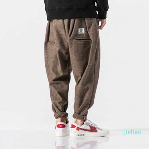 Fashion- Helisopus Mężczyźni Harem Spodnie 2020 Wiosna Streetwear Spodnie Hip Hop Casual Joggers Spodnie w stylu chińskim