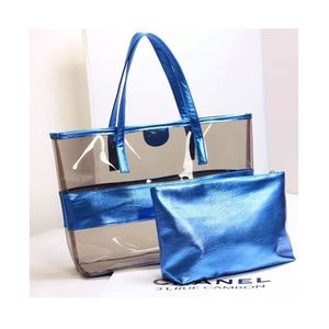 Kvinnors Väska Ny Mode Transparent Splicing Crystal Bag Koreanska Shopping One Shoulder Luxury Handbags Kvinnor Väskor Designer