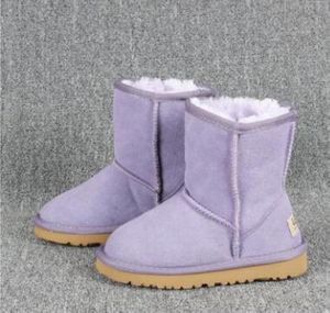 Botas quentes para homens sapatos meninos e meninas estilo austrália crianças botas de neve para bebês à prova d'água sem cadarço para crianças inverno botas de couro de vaca marca natal