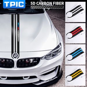 DIY Stickers Carbon Fiber Car Hood Sticker Decals M Performance Decor for BMW E90 E46 E39 E60 F30 F10 F15 E53 X5 X6 Car Styling