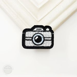 Camera Size:3.0x4.2cm Patches Badge Iron On Embroidery Patch Badges Applique Clothes Clothing Sewing Supplies Decorative