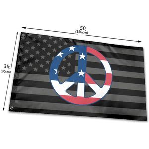 Amerikanische Flagge, Friedenssymbol-Flagge, 3 x 5 Fuß, 90 x 150 cm, 100D Polyester, Sport, Outdoor oder Indoor, Club, Digitaldruck, Banner und Flaggen im Großhandel