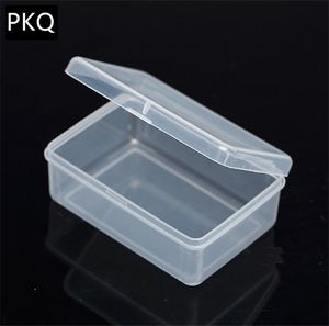 20 storlekar Small Clear Storage Box Rektangel för smycken Organisator Diamond Embroidery Craft Bead Pill Home Storage Plastic Box LJ200261Y