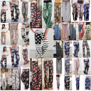 Women Floral Wide Leg Pants 39 Styles High Waist Yoga Palazzo Trousers Loose Boho Long Pants Maternity Bottoms OOA8302