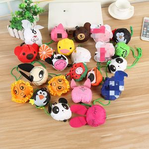 Cartoon animal fruit folding bag shopping bag fashion environmental protection handbag polyester Cabinet Door Organizers T2D5073