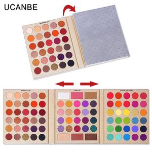 Ucanbe 86 färger all-purpose makeup playbook matte shimmer glitter markera contour blush eye shadow kosmetik set