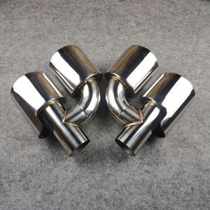 1 Pair Modification 304 Stainless Steel Exhaust Pipe Universal Automobile Double Outlet Car Muffler Tip