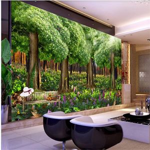 пользовательские фото обоев красивых лесных обоев снятся ТВ фона украшения стены 3d пейзаж обои