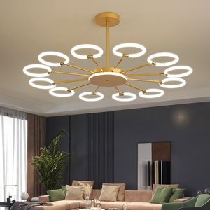 Minimalist Modern LED Chandeliers in the Living Room Bedroom Home Lighting Fixtures Lustres Ceiling Chandelier Indoor Lighting