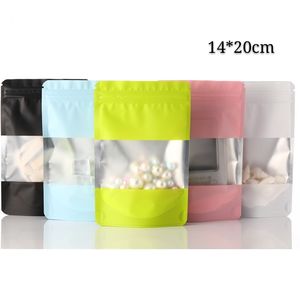 14 * 20cm artesanal artesanal zip bloqueio embalagem de alumínio foil sacos 100 pcs resealable doméstico doméstico armazenamento mylar saco dia