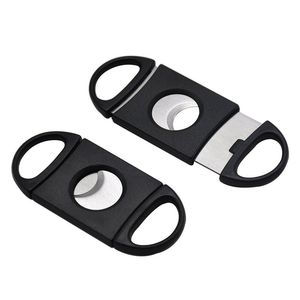 500pcs High Quality Double Two 2 Blade Stainless Steel Cigar Cutter Scissor Scissors Cutters Plastic Handle Pocket