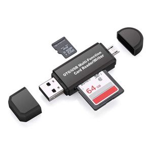 Micro USB OTG Reader Multifuncional USB / SD / TF / USB 4 em 1 leitores de cartões Adaptador para celular Android PC Tablet PC
