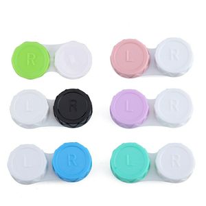 100pcs lot Glasses Cosmetic Colored Contact Lenses Box Contact Lens Case for Eyes Contacts travel Kit Holder Container