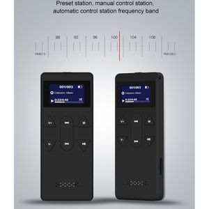 Wholesale New Portable Mp3 Music Player Hifi Fm Radio 8G Musics Players Voice Recording Recorder with Earphone Player Hifi Fm Radio