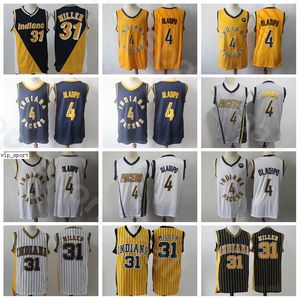 Edizione ha guadagnato la città Victor Oladipo Maglie da basket Reggie Miller Uniform Ed Home Away Blue Blue Black White Grey Grigio