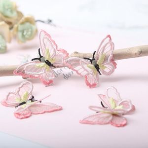 Butterfly Patches 3D Lace Fabric 4PCS Set Embroidery 18 Colors Headwear DIY Clothing Sewing Supplies Decorate Accessories