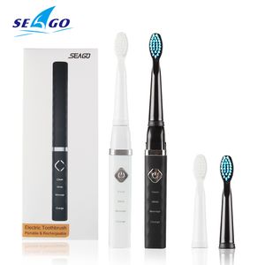 SEAGO فرشاة الأسنان الكهربائية USB قابلة للشحن الأسنان فرشاة ماء ديب كلين مع 3 فرشاة وسائط الموقت فرشاة SG515