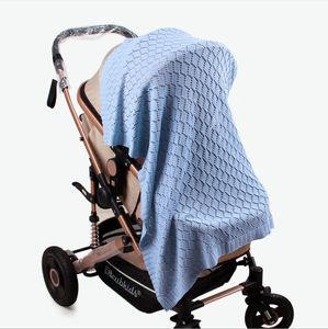 7 Farben Ins Wraps Decken Kinderzimmer Bettwäsche Neugeborene Einfarbige ausgehöhlte Strickdecken Pucken