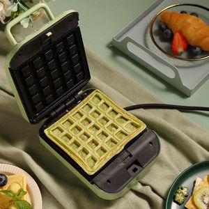 Conveniente Mini Elétrico Máquina de Waffle Automático Sanduíche Hamburger Bolo Bolha Ovo Forno Pan Pan Máquina para o jantar de café da manhã