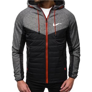 2020 neue Herbst Männer Jacken Mode Hoody Jacke S Gedruckt Casual Mit Kapuze Mantel Zip Strickjacke Plus Fleece S-2XL